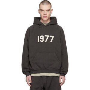 ESSENTIALS Fear of God 1977 Hoodie Iron Charcoal Gray Mens Size L
